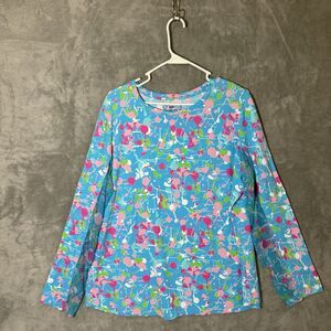 IBKUL Shirt Top 2XL Long Sleeve Crew Neck Tennis Athletic Paint Splatter UPF 50
